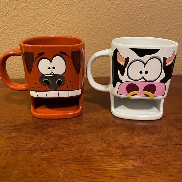 Brew Buddies Cow and Dog Coffee Hot Chocolate Ceramic Cups - Picture 2 of 14